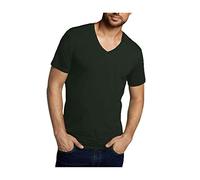 Bamboo basics Herren T-Shirt VELO, 2er Pack - Unterhemd, V-Neck, Single Jersey Grün L