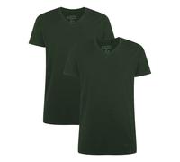 Bamboo Basics Herren T-Shirt Velo, 2er Pack - Unterhemd, V-Neck, Single Jersey Grün M