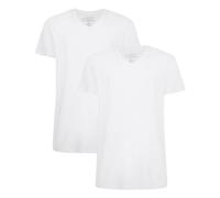 Bamboo Basics Herren T-Shirt VELO – Bambus V-Ausschnitt, 2er-Pack, weich, atmungsaktiv, Weiß L