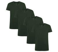Bamboo basics Herren T-Shirt VELO, 4er Pack - Unterhemd, V-Neck, Single Jersey Grün 2XL