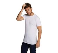 Bamboo Basics Herren T-Shirt Ruben, 2er Pack, 68% Viskose/28% Baumwolle/4% Elasthan, Weiß, Gr. S