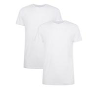 Bamboo Basics Herren T-Shirt Ruben, 2er Pack, 68% Viskose/28% Baumwolle/4% Elasthan, Weiß, Gr. S