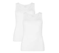 Bamboo Basics Unterhemden ANNA aus Bambusviskose / Biobaumwolle (2er Pack) Weiß M