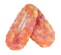 BambooMN Superweiche, warme, gemütliche, flauschige Hausschuhe für Erwachsene, rutschfest, gefüttert, 1 Paar, Sunset Swirl, 37/38 EU