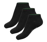 Bambus Basics - Bambus Sneacker Socken für Herren und Damen - Dani (3-Stück) - Hypoallergen und seidig weich - Länger frische und trockene Füße - Black