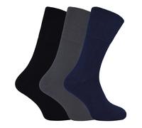 THMO Thermo Socken Bambus für Winter Herren und Damen | Warm Schwarz Thermosocken (43-45, Black Navy Grey)