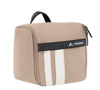 VAUDE Banaba - Großer Kulturbeutel für Reisen, Kulturtasche zum Aufhängen mit Spiegel, Zahnbürstenhalter & Organizerfächer, PVC-frei - für Unterwegs - linen