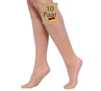 BANANALU 10, 20,30, 40 Paar Kniestrümpfe 40 DEN Feinkniestrümpfe Nylon Socken Seidenfein Lyna Naturale - 10 Paar Einheitsgröße