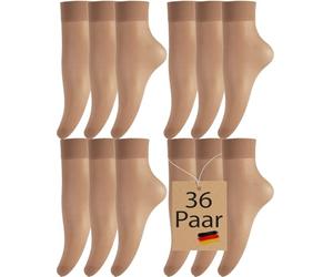 BANANALU 36 Paar Feinsocken Nylon Socken Feinsöckchen Socken Seidenfein Caramel 36 Paar