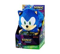 BANDAI Sonic Prime Rucksack, 30 cm, Schultasche für Kinder, basierend auf Netflix-Show, Sonic Rucksack, Geschenk für Jungen und Mädchen