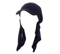 Bandana Cap mit Schleifenbindung Damen - Sonnencap Handmade in Italy - Kopftuch mit Schirm - Visor One Size (54-60 cm) - Sommercap aus Baumwolle - Mütze Frühjahr/Sommer Marine Einheitsgröße