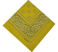 Bandana Halstuch Biker 1er 3er 6er 12er Pack Nikki Tuch Schal Paisley Kopftuch 100% Baumwolle 24 Farben (1er, Gelb)