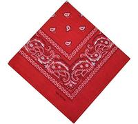 Bandana Halstuch Biker 1er 3er 6er 12er Pack Nikki Tuch Schal Paisley Kopftuch 100% Baumwolle 25 Farben (24er, Rot)