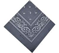 Bandana Halstuch Biker 1er 3er 6er 12er Pack Nikki Tuch Schal Paisley Kopftuch 100% Baumwolle 25 Farben (1er, Grau)