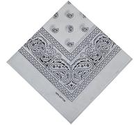 Bandana Halstuch Biker 1er 3er 6er 12er Pack Nikki Tuch Schal Paisley Kopftuch 100% Baumwolle 25 Farben (12er, Weiß)