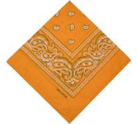Bandana Halstuch Biker 1er 3er 6er 12er Pack Nikki Tuch Schal Paisley Kopftuch 100% Baumwolle 25 Farben (24er, Hellorange)