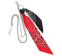 Bandana in Kontrastfarbe mit Taille, Geldbörse, Kette, Hose, Gürtel, Stirnband, Kopftuch, Haarschmuck