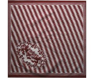 Bandana mit Bayrischer Raute in 2 Farben aus Baumwolle weinrot, Einheitsgröße