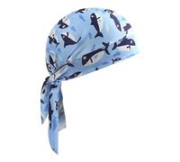 Bandana | Sonnenschutz Kopfbedeckung mit verstellbarer Wicklung | Modischer Piraten-Stil Kopfbedeckung Unisex Outdoor, blau, riferimento alla descrizione