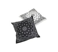 Bandana URBAN CLASSICS "Urban Classics Unisex Bandana Print Cushion Set", Damen, Gr. onesize, schwarz, weiß, Polyester, Modetücher (31093802-0) schwarz, weiß