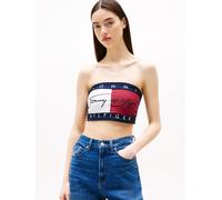 Bandeau-BH "BANDEAU mit Colorblock und Tommy Style", Damen, Gr. M (38), N-Gr, blau (schwarz night navy), Jersey, Obermaterial: 90% Baumwolle, 10% Elasthan, TOMMY HILFIGER UNDERWEAR, colorblocking, kör