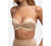 Bandeau-BH DORINA "SUBLIME SCULPT", Damen, Gr. 70, Cup A, beige, Obermaterial: 63% Polyamid, 23% Polyester, 14% Elasthan, unifarben, BHs Bandeau-BH, weicher Stoff, modernes Design, leicht gepolstert (