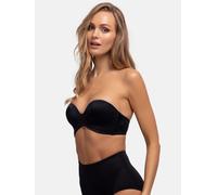 Bandeau-BH DORINA "SUBLIME SCULPT", Damen, Gr. 80, Cup E, schwarz, Obermaterial: 63% Polyamid, 23% Polyester, 14% Elasthan, unifarben, BHs Bandeau-BH, weicher Stoff, modernes Design, leicht gepolstert