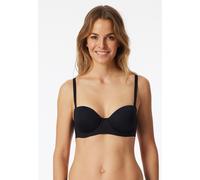 Schiesser Damen Bandeau abnehmbaren Trägern und gleitenden Cups Single Jersey-Unique Micro BH, schwarz_181449, 90B
