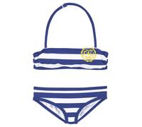 Bandeau-Bikini BENCH., Mädchen, Gr. 146/152, N-Gr, blau (blau, weiß), Polyamid, gestreift, Bikini-Sets, mit trendigen Streifen (92123559-146) blau, weiß