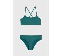 Bandeau-Bikini O'NEILL "ESSENTIALS BRALETTE BIKINI SET", Mädchen, Gr. 140 (134), N-Gr, botanical he, Obermaterial: 92% Polyester, 8% Elasthan, Bikini-Sets, feste Träger, herausnehmbare Pads ab Größe 1