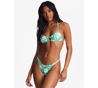 Bandeau-Bikini-Top BILLABONG "Field Day Ring", Damen, Gr. L, grün (sweet grass), Obermaterial: 78% Nylon, 22% Elasthan., Bikini-Oberteile (69510160-L) sweet grass