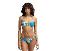Bandeau-Bikini-Top BILLABONG "Sol Searcher Gianna Bandeau", Damen, Gr. S, bunt (agua flores), Obermaterial: 86% Recycled Polyamid, 14% Elasthan., Bikini-Oberteile (43009657-S) agua flores