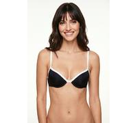 Bandeau-Bikini-Top JOOP "Blanca Beach", Damen, Gr. 42, Cup C, schwarz-weiß (schwarz beauty), Obermaterial: 83% Polyamid, 17% Elasthan, Bikini-Oberteile (61021464-42) schwarz beauty