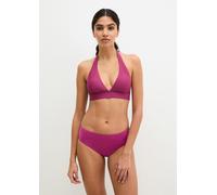 Bandeau-Bikini-Top MARC O'POLO "Abstract Leaf AOP", Damen, Gr. XL (46), N-Gr, raspberry coulis, Obermaterial: 84% Polyamid, 16% Elasthan, Bikini-Oberteile (23527016-XL) raspberry coulis