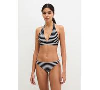 Bandeau-Bikini-Top MARC O'POLO "Essentials", Damen, Gr. M (40), N-Gr, schwarz navy stripe 2, Obermaterial: 84% Polyamid, 16% Elasthan, Bikini-Oberteile (73303668-M) schwarz navy stripe 2