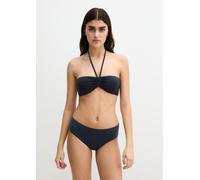 Bandeau-Bikini-Top MARC O'POLO "Essentials", Damen, Gr. S, N-Gr, schwarz navy, Obermaterial: 84% Polyamid, 16% Elasthan, Bikini-Oberteile (12461607-S) schwarz navy