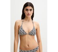 Bandeau-Bikini-Top MARC O'POLO "Millefleur", Damen, Gr. XL (46), N-Gr, schwarz-weiß (millefleur print schwarz navy), Obermaterial: 84% Polyamid, 16% Elasthan, Bikini-Oberteile (79283133-XL) millefleur