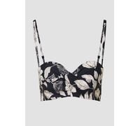 Bandeau-Bikini-Top mit floralem Muster Mix & Match 40C schwarz|creme 6010608.935.40C