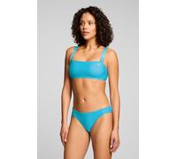 Bandeau-Bikini-Top PUMA "PUMA SWIM WOMEN BANDEAU TOP", Damen, Gr. S, N-Gr, luminous blau, Obermaterial: 80% Polyamid, 20% Elasthan, Bikini-Oberteile, breite, verstellbare Träger mit Logoschriftzug (85