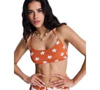 Bandeau-Bikini-Top ROXY "Hazy Days Bralette", Damen, Gr. M, orange (ginger spice flores), Obermaterial: 95% Nylon, 5% Elasthan., Bikini-Oberteile (16234721-M) ginger spice flores