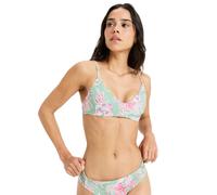 Bandeau-Bikini-Top ROXY "Hibiscus Island", Damen, Gr. XL, Cup B, basil kartofeel swim, 85% Polyester, 15% Elasthan, Bikini-Oberteile (70041821-XL) basil kartofeel swim