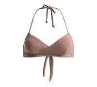 Bandeau-Bikini-Top ROXY "Lasca", Damen, Gr. L, Cup B, grau (deep taupe), 78% Nylon, 9% Nylon, 7, 00% Metall, 6, 00% Elasthan, Bikini-Oberteile (98266335-L) deep taupe