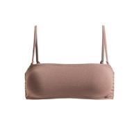 Bandeau-Bikini-Top ROXY "Lasca", Damen, Gr. S, Cup B, grau (deep taupe), 78% Nylon, 9% Nylon, 7, 00% Metall, 6, 00% Elasthan, Bikini-Oberteile (35315632-S) deep taupe