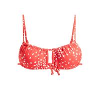 Bandeau-Bikini-Top ROXY "Pt Beach Classics", Damen, Gr. L, Cup B, rot (poppy rot dancing ditsy swim), Obermaterial: 85% Polyester, 15% Elasthan;, Bikini-Oberteile (63898730-L) poppy rot dancing ditsy