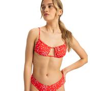 Bandeau-Bikini-Top ROXY "Pt Beach Classics", Damen, Gr. S, rot (poppy rot dancing ditsy swim), Obermaterial: 85% Polyester, 15% Elasthan., Bikini-Oberteile (63898730-S) poppy rot dancing ditsy swim