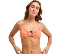 Bandeau-Bikini-Top ROXY "Roxy Sunshine Bandeau", Damen, Gr. L, orange (rot orange), Obermaterial: 89% Polyester, 11% Elasthan., Bikini-Oberteile (64746739-L) rot orange