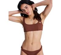 Bandeau-Bikini-Top ROXY "Roxy Sunshine Bralette", Damen, Gr. M, Cup B, braun (cappuccino), Obermaterial: 89% Polyester, 11% Elasthan., Bikini-Oberteile (36555361-M) cappuccino
