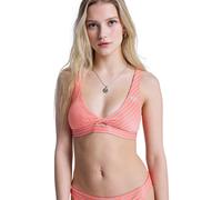 Bandeau-Bikini-Top ROXY "Wavy Baby Elongated Bra", Damen, Gr. S, Cup B, orange (rot orange), Obermaterial: 77% Polyester, 13% Nylon, 10% Elasthan., Bikini-Oberteile (74508719-S) rot orange