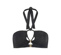 Bandeau-Bikini-Top TRIUMPH "Summer Sunset Bandeau", Damen, Gr. 40, Cup B, schwarz, Glitzergarne;Microfaser, Obermaterial: 70% Polyamid, 16% metallisierte Fasern, 14% Elasthan, Bikini-Oberteile, weiche