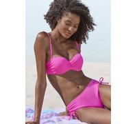 Bandeau-Bikini-Top VENICE BEACH "Lucky", Damen, Gr. 44, Cup C, pink, Recycling-Polyamid, Strukturmuster, Bikini-Oberteile, aus gerippter Strukturware (92742237-44) pink